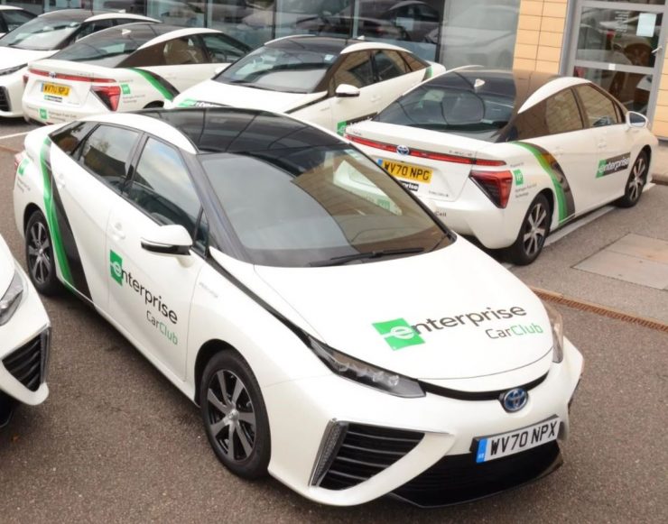 Toyota Mirai Hydrogen Cars Join Enterprise Car Club Fleet - Hydrogen Central