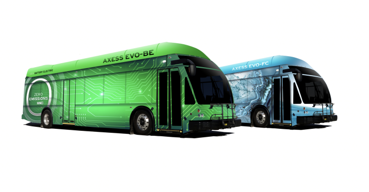 battery-electric fuel-cell buses