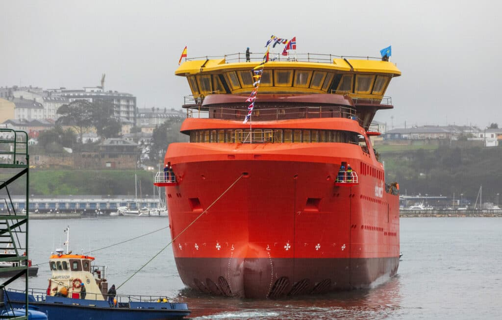 Condon lanza otro buque de operación de servicio de puesta en marcha listo para hidrógeno (CSOV) en España