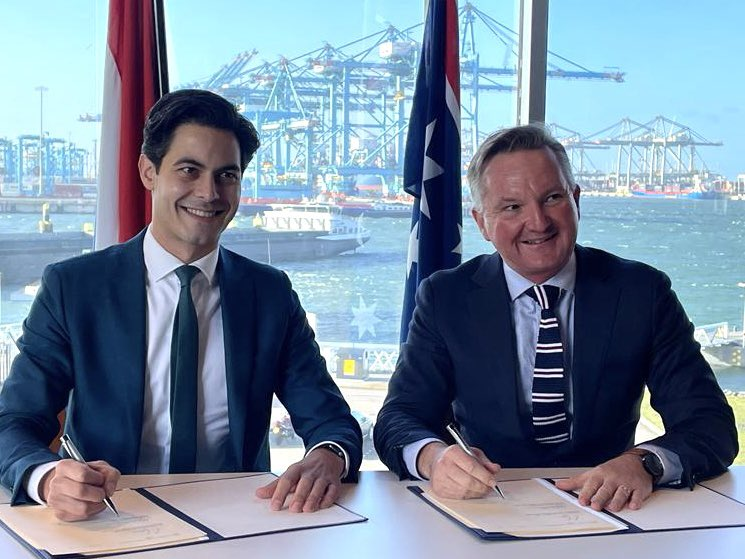 Australië en Nederland tekenen mijlpaalovereenkomst voor hernieuwbare waterstof