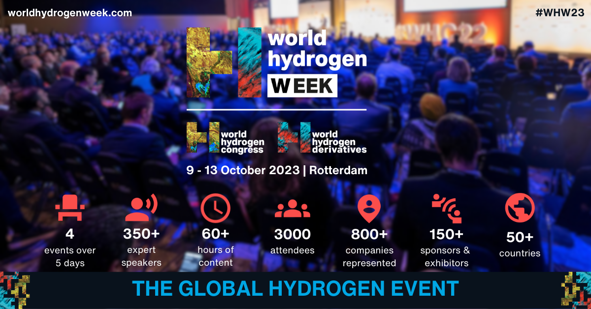 De Nederlanders kondigen een 500 MW waterstof-uit-lucht-project aan voorafgaand aan het World Hydrogen Congress in Rotterdam in oktober.