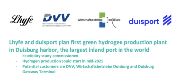green hydrogen production plant port