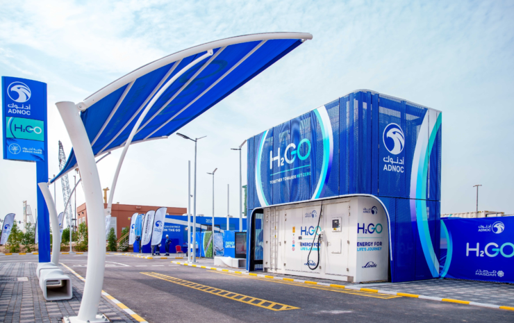 high-speed green hydrogen refueling station adnoc