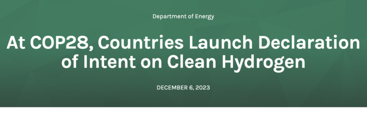 clean hydrogen declaration intent